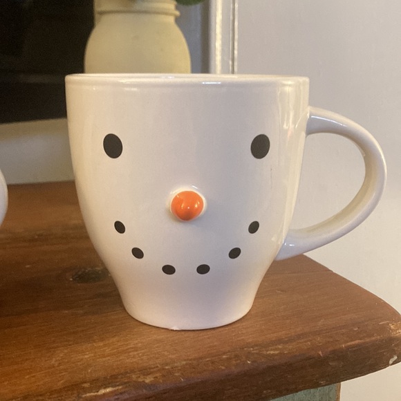 NWT Set of 2- Matching- Large 20oz Holiday Snowman ⛄️ Stoneware Mugs - Picture 3 of 16